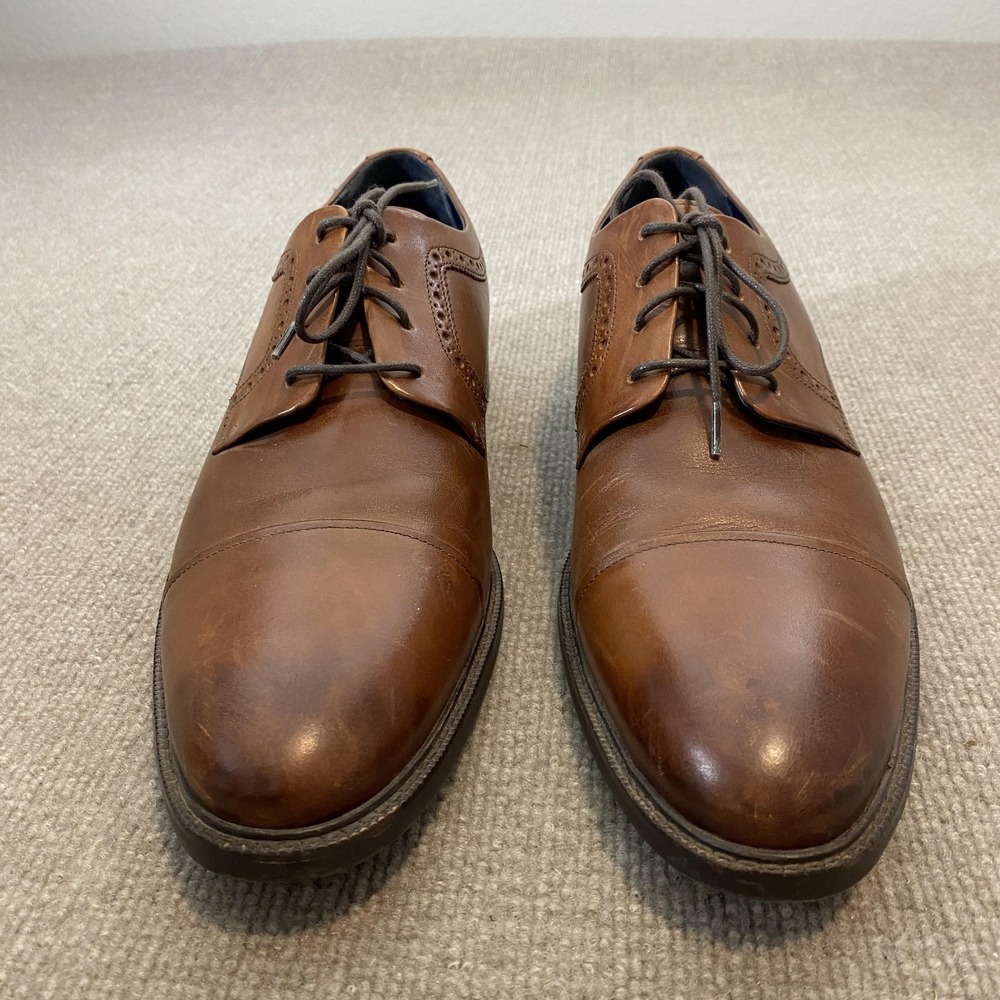 Cole Haan Grand.OS Shoes Mens Size 13 M Brown Leather Cap Toe Derby C28882 - Picture 4 of 11